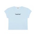 black logo baby tee