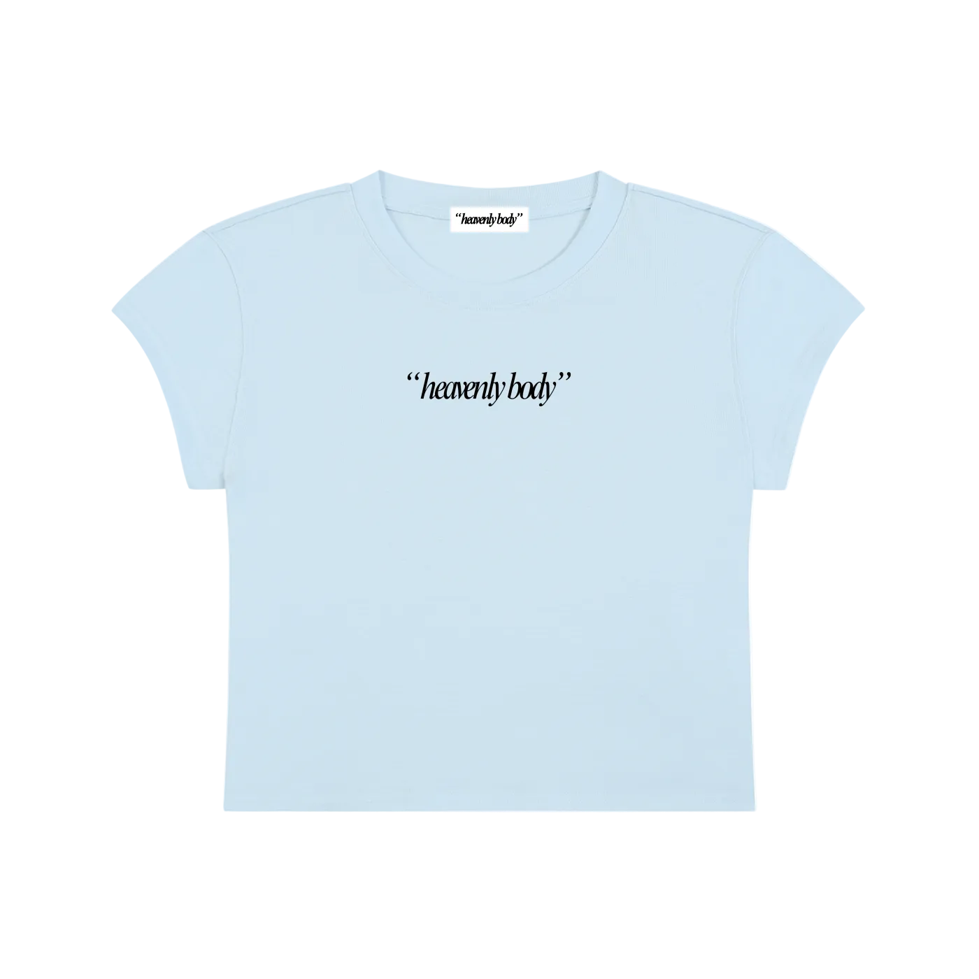 black logo baby tee