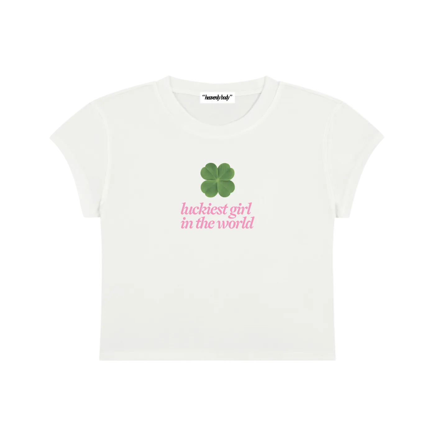 luckiest girl clover baby tee
