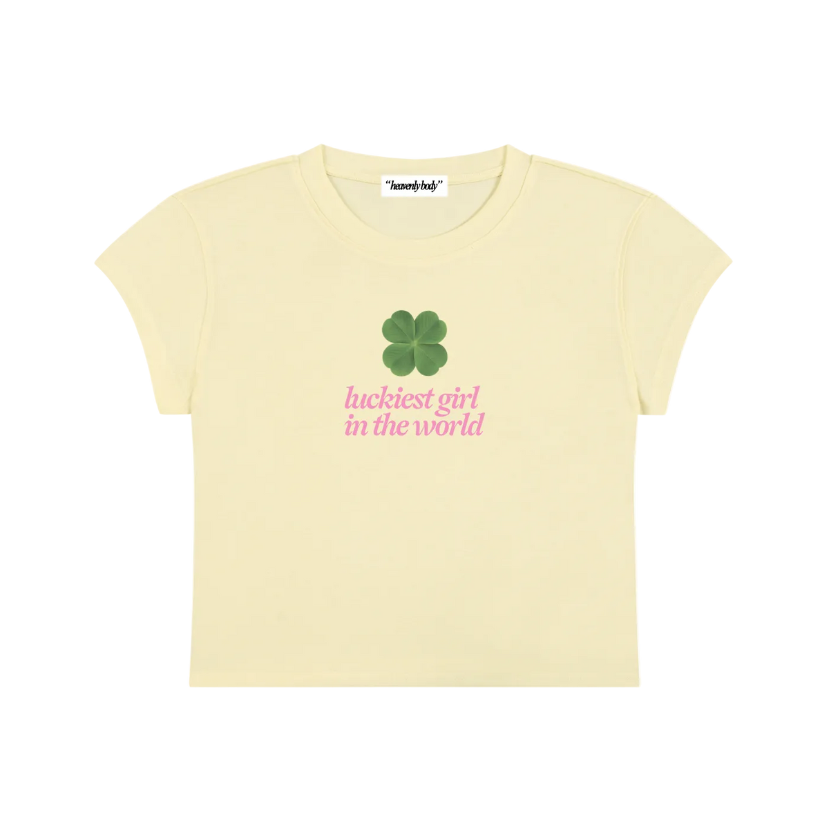 luckiest girl clover baby tee