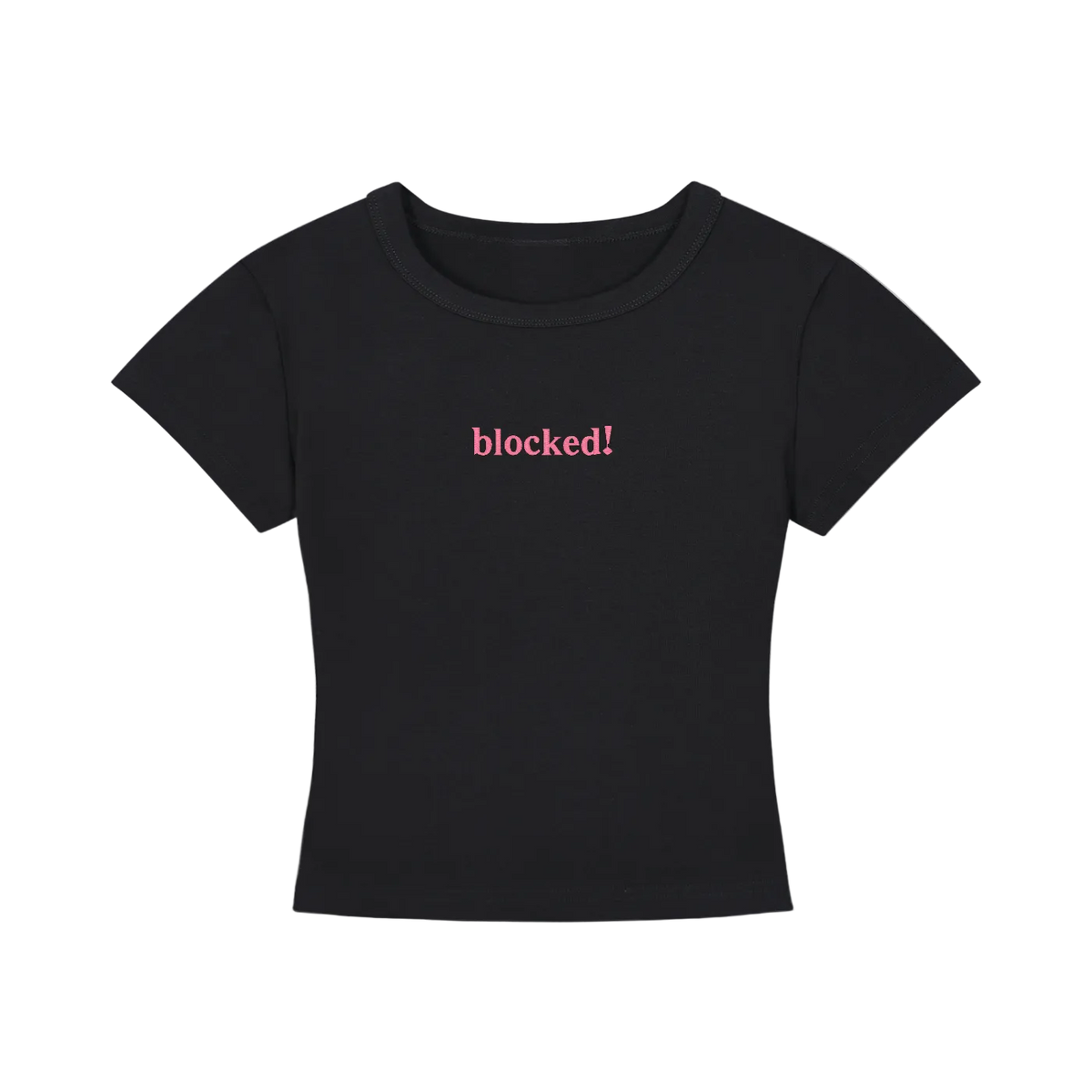 blocked! embroidered baby tee