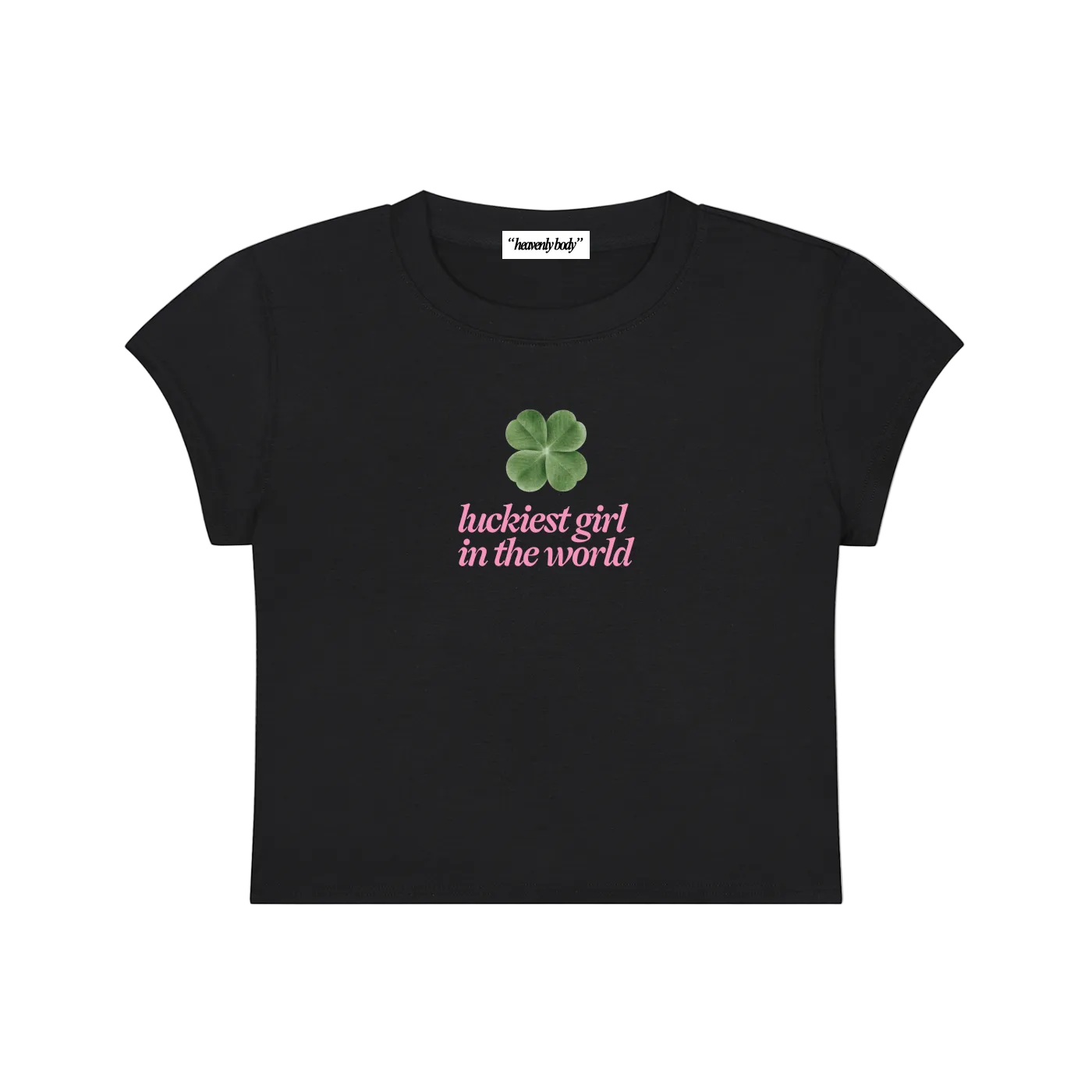 luckiest girl clover baby tee