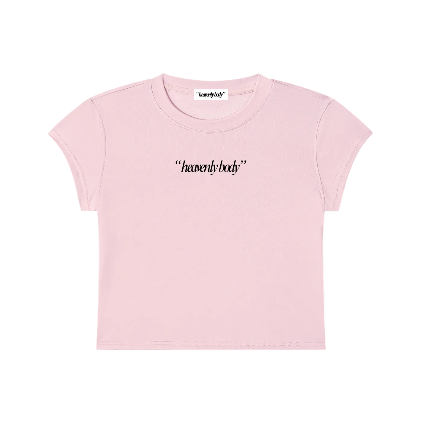 black logo baby tee