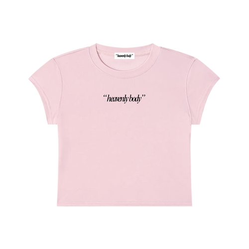 black logo baby tee