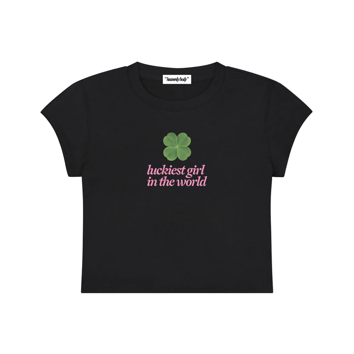 luckiest girl clover baby tee