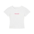 blocked! embroidered baby tee