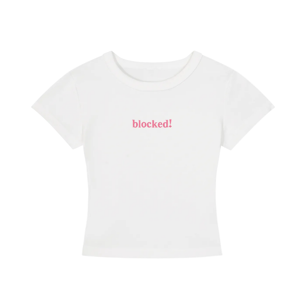 blocked! embroidered baby tee