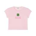 luckiest girl clover baby tee