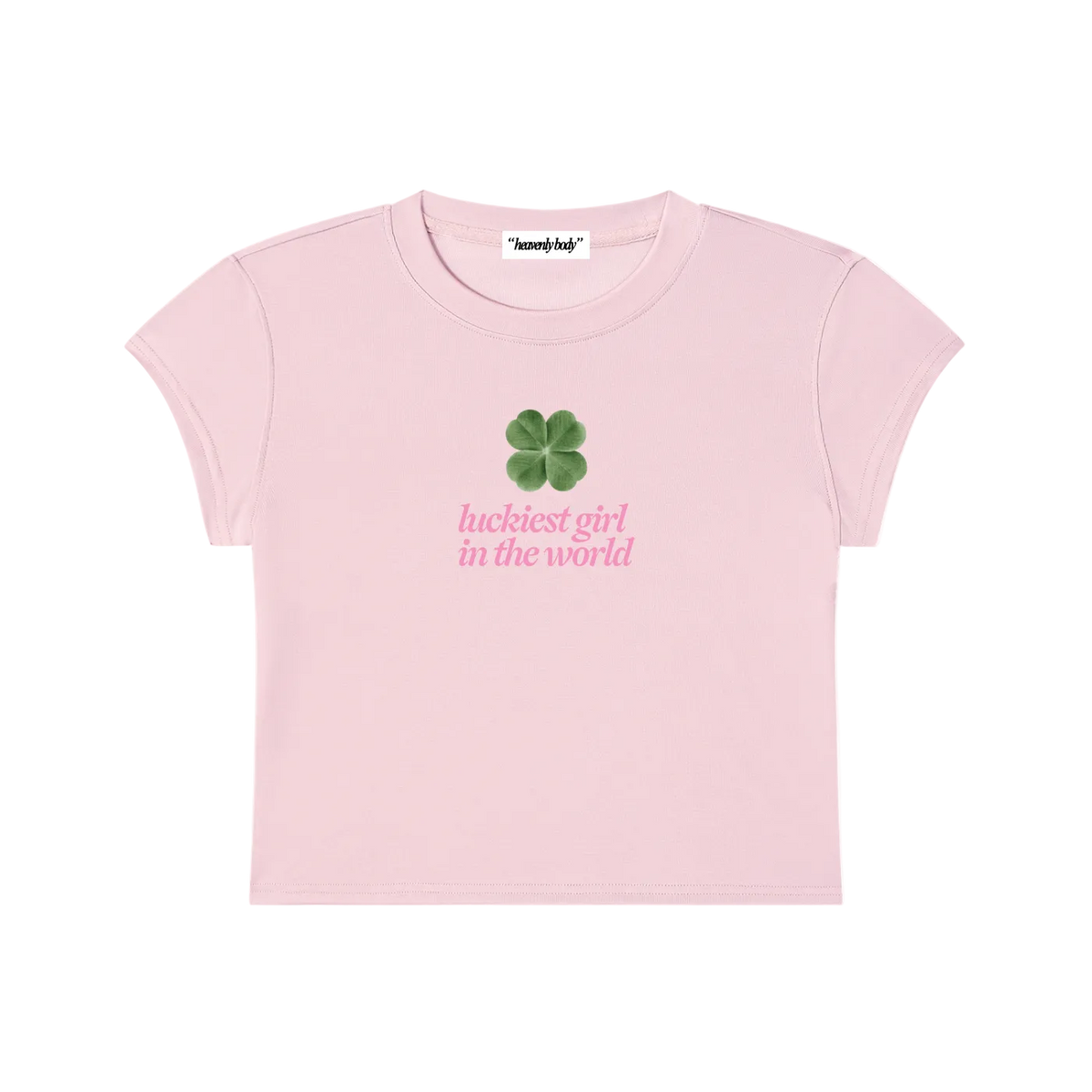 luckiest girl clover baby tee
