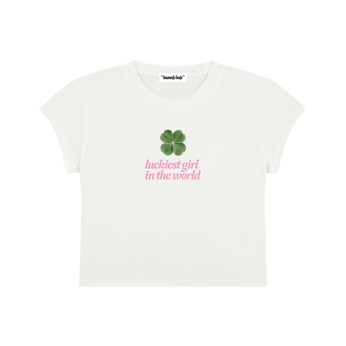 luckiest girl clover baby tee