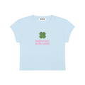 luckiest girl clover baby tee