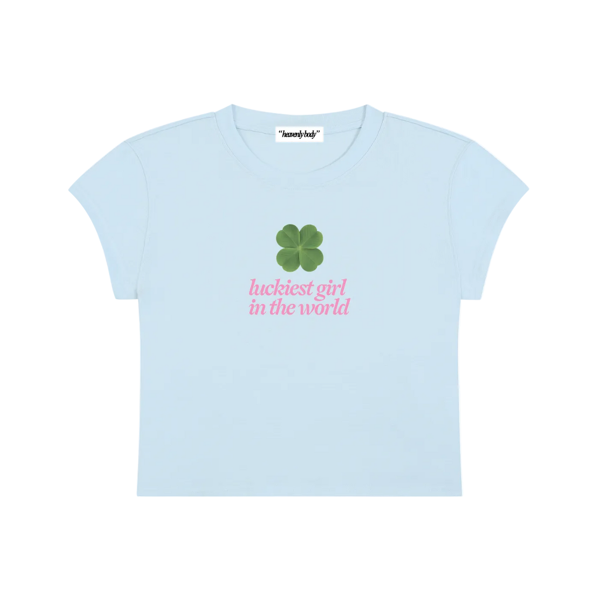 luckiest girl clover baby tee