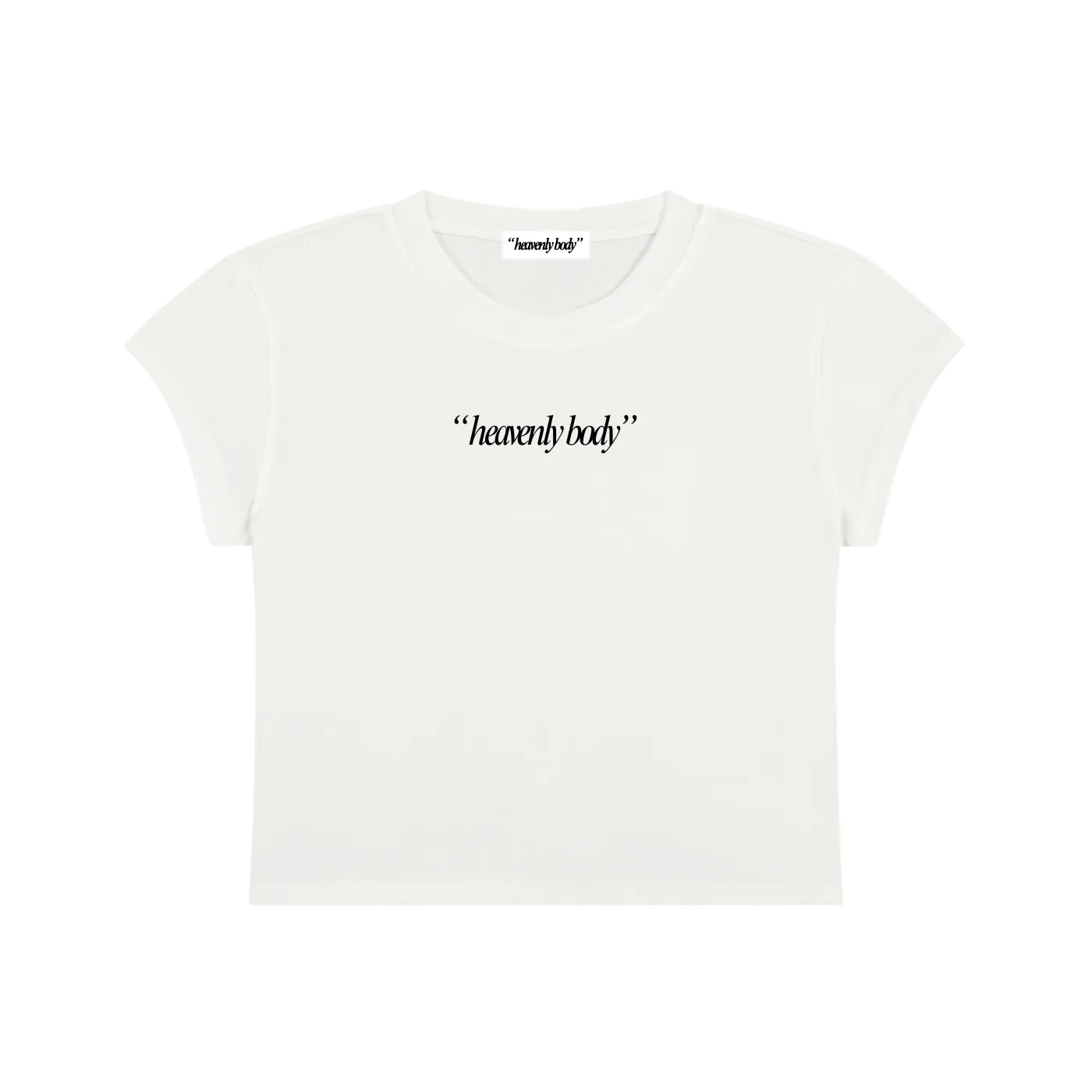 black logo baby tee