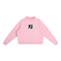 lana white polaroid fleece mock-neck crew sweatshirt