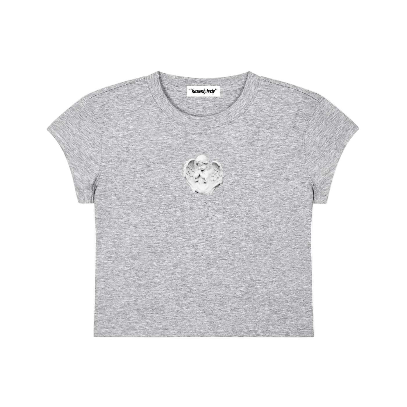 angel cherub statue baby tee