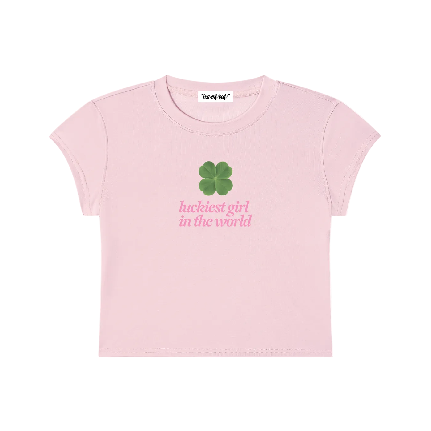 luckiest girl clover baby tee